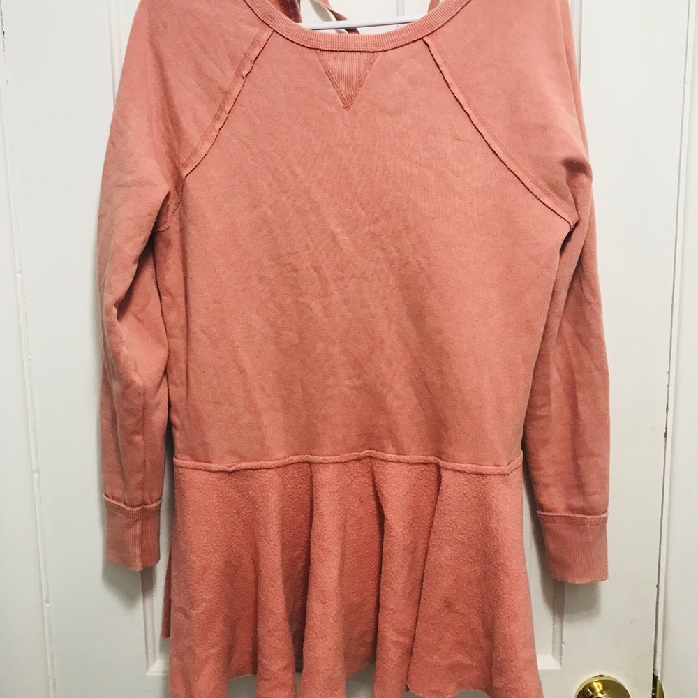5 for $30 Pink Free People Long Shirt with Pockets!!!